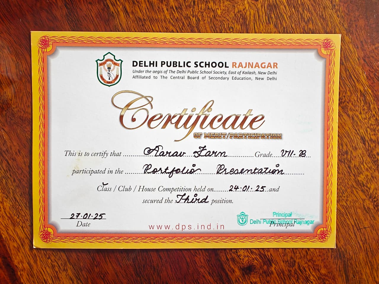 Certificate 86